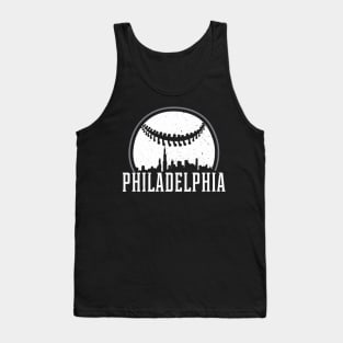 Philadelphia Cityscape Baseball Tank Top